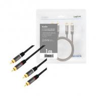 Logilink audiokabel 2x cinch -> 2x cinch rca 1.0m, black (ca1202)