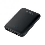 Mobiler Zusatzakku, 5.000 mAh, 2 x USB - schwarz