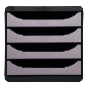 Schubladenbox BIG-BOX, schwarz / silber 310438D