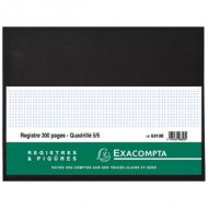 EXACOMPTA Geschäftsbuch, 280 x 380 mm, 80 Blatt, kariert fester Deckel mit kaschiertem Leineneinband, Seiten einzeln paginiert, weißes Papier 110 g / qm, holzfrei (8410E)