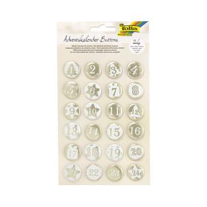 Adventskalender-Buttons "Perlmutt" 1219