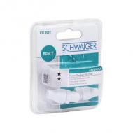 Schwaiger koax-set stecker-buchse, hq weiß (kst3032532)