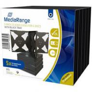 Mediarange cd-leerhülle für 6 dics 22mm schwarzes tray 5pcs (box34-6)