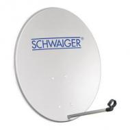 Schwaiger sat spiegel 80cm, alu, rund hellgrau (spi2080011)