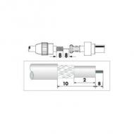 Schwaiger koax stecker koax buchse set iec, steckbar silber (kst3032s532)