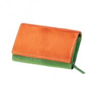 Damengeldbörse, grün-orange