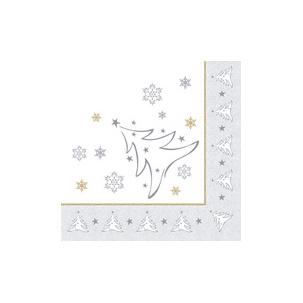 Weihnachts-Motivservietten "X-Mas Elegance", silber 87105