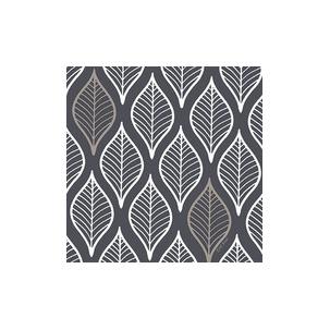 Motivservietten "Leafy", dunkelgrau 88086