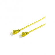 Symbolbild: Patchkabel Kat. 6A mit Kat. 7 Rohkabel, U/UTP - gelb