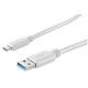 Symbolbild: USB 3.0 Anschlusskabel, USB-A Stecker - USB-C Stecker, schwarz BS13-31026