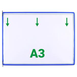 Symbolbild: Drehzapfentafel, Sichttafel - DIN A3 quer, Öffnung oben 118101