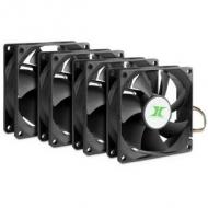 Inter-tech lüfter 80*80*25 ipc fan set 4xlüfter 80mm, schw. (88887290)