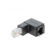 Delock adapter rj45 stecker unten gewinkelt rj45 buchse cat.6 utp (86423)