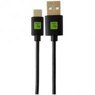 Techly usb2.0 kabel st typ-a - st typ-c schwarz, 0.1m (icoc-musb20-cmam01t)