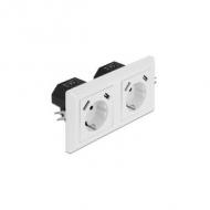 Delock 2-fach einbausteckdose mit 4x usb typ-a ladeport 2,8a (gira, jung, busch-jaeger, merten) (11475)