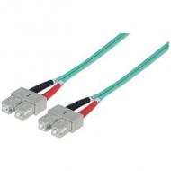 Intellinet lwl anschlusskabel sc / sc 3m  multimode om3 aqua (751100)