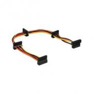 Delock stromkabel molex 4pin -> 4x sata 15 pin  st / bu 0.40m (60142)