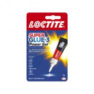 LOCTITE Colle instantanée SUPER GLUE-3 Power Gel ne coule pas, idéal pour les surfaces verticales,  Attention: colle instantanée sans solvant, ne passe pas au lave-vaisselle   contenu: 3 g (nouveau: 9H 2608302  /  ancien: 9H 1966857  /  9H 1598806)