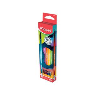 Bleistift BLACKPEPS ENERGY, mit Radierer, 12er Kartonetui 852001