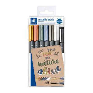 Pinselstift metallic brush, 6er Etui + Pigmentliner  8321 TB7