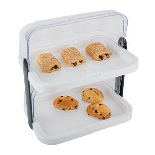Buffet-Vitrine DOPPELDECKER, weiß 9200