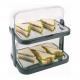 Buffet-Vitrine DOPPELDECKER, schwarz 9200