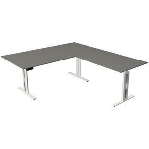 Symbolbild: Sitz-/Steh-Schreibtisch "Move 3 fresh" mit Anbau, graphit 10187012