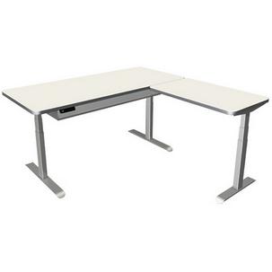 Symbolbild: Sitz-/Steh-Schreibtisch "Move 4 Premium" mit Anbauelement, weiß 10320910
