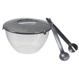 Salatschüssel mit Salatbesteck, grau 29400809