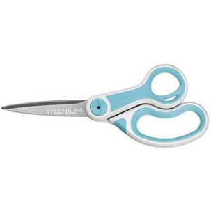 Schere Carbo Titanium, 204 mm, blau / weiß E-37081 BLUE