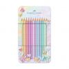 Dreikant-Buntstifte SPARKLE PASTELL, 12er Metalletui