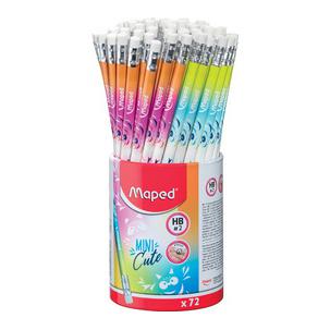 Bleistift MINI CUTE, mit Radierer, 72er Köcher 851874
