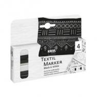 Textilmarker Opak, Black & White 4er-Set