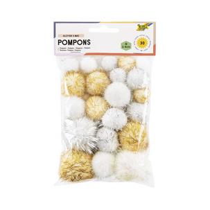 Pompons "Glitter X-Mas" 50313