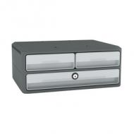 Schubladenbox MoovUp Secure, 3 Schübe, grau