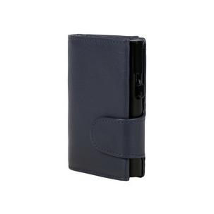 Geldbörse mit Kartenetui, blau / schwarz 961203