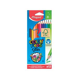 Dreikant-Buntstift COLORPEPS Star, 12er Kartonetui 832072