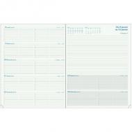 EXACOMPTA Agenda de bureau "Espa 27" 2026, Barbara assorti 210 x 270 mm, 1 semaine sur 2 pages, janvier  décembre, couverture PVC lisse Barbara, papier bleu, tranche naturelle répertoire, espa de notes, assorti en noir, rouge, bleu en paquet de 3 pices (27472E), Verpackungseinheit:     3 Stück