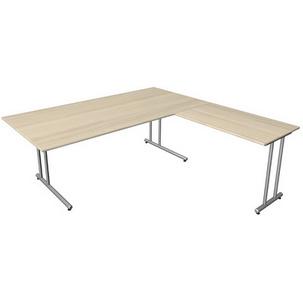 Symbolbild: Schreibtisch mit Anbauelement "Start Up", ahorn 11436655