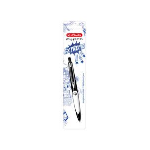 Druckkugelschreiber my.pen, schwarz/weiß 300006794