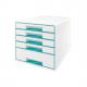 Schubladenbox WOW CUBE, perlweiß / grün 5214-20-26