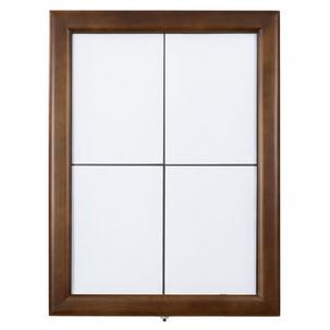 LED-Schaukasten CLASSIC, dunkelbraun MCS-4A4-WLDB