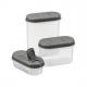 Schüttdose / Trockenvorratsdosen-Set Margerit, 3er Set - transparent / grün 11230800