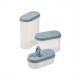 Schüttdose / Trockenvorratsdosen-Set Margerit, 3er Set - transparent / grün 11230800