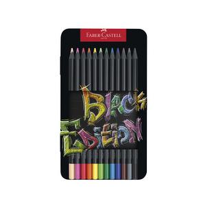 Dreikant-Buntstifte Black Edition, 12er Metalletui 116437