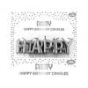 Kuchenkerzen-Set "Happy Birthday", silber