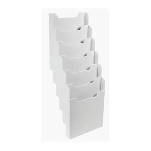 Wand-Prospekthalter, DIN A4 hoch, lichtgrau 63740D