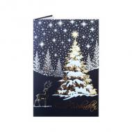 Weihnachtskarte "Blauer Winterwald"