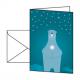 Weihnachtskarte "Polar bear with candle", DIN A6 DS077
