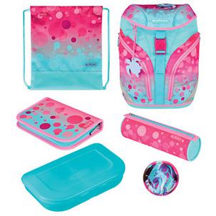 Schulrucksack SoftLight Plus GREENline "Pink Bubbles" - inkl. Zubehör 300000954
